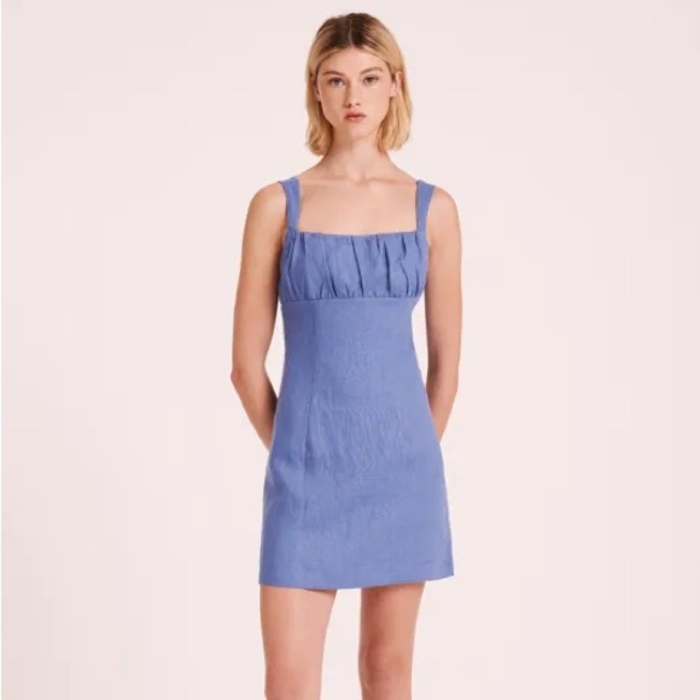 Nude Lucy blue linen dress